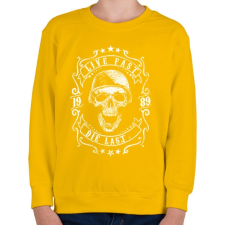 PRINTFASHION Halj meg utolsónak - Gyerek pulóver - Sárga gyerek pulóver, kardigán