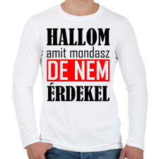 PRINTFASHION Hallom - Férfi hosszú ujjú póló - Fehér férfi póló