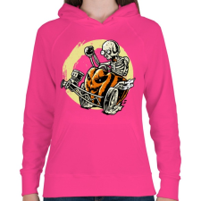 PRINTFASHION Halloracerween - Női kapucnis pulóver - Fukszia női pulóver, kardigán