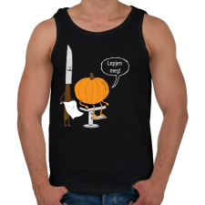 PRINTFASHION Halloween barber - Férfi atléta - Fekete atléta, trikó