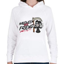 PRINTFASHION Halloween Best Friend - Női kapucnis pulóver - Fehér női pulóver, kardigán