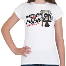 PRINTFASHION Halloween Best Friend - Női póló - Fehér női póló