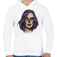 PRINTFASHION Halloween boszi - Férfi kapucnis pulóver - Fehér