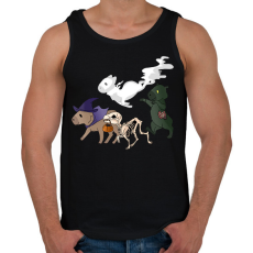 PRINTFASHION Halloween capybara - Férfi atléta - Fekete