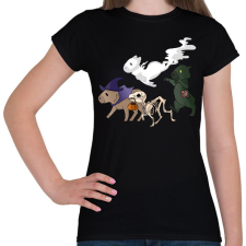 PRINTFASHION Halloween capybara - Női póló - Fekete női póló