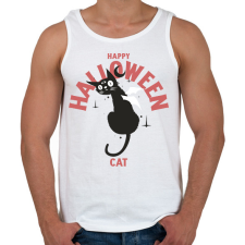 PRINTFASHION Halloween cat - Férfi atléta - Fehér atléta, trikó