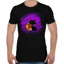 PRINTFASHION Halloween Cica - Férfi póló - Fekete férfi póló