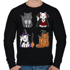 PRINTFASHION halloween cicák - Férfi pulóver - Fekete