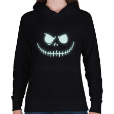 PRINTFASHION Halloween csontváz - Női kapucnis pulóver - Fekete női pulóver, kardigán