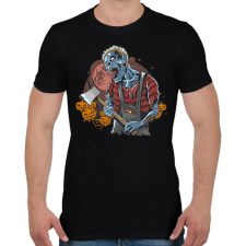 PRINTFASHION Halloween csontváz szörny - Férfi póló - Fekete férfi póló