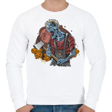 PRINTFASHION Halloween csontváz szörny - Férfi pulóver - Fehér