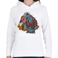 PRINTFASHION Halloween csontváz szörny - Női kapucnis pulóver - Fehér