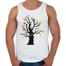 PRINTFASHION Halloween fa - Férfi atléta - Fehér