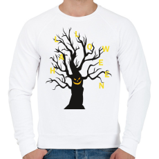 PRINTFASHION Halloween fa - Férfi pulóver - Fehér