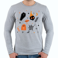 PRINTFASHION Halloween - Férfi hosszú ujjú póló - Sport szürke