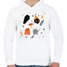 PRINTFASHION Halloween - Férfi kapucnis pulóver - Fehér