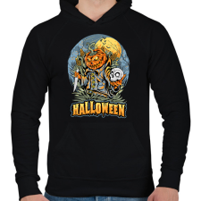 PRINTFASHION Halloween - Férfi kapucnis pulóver - Fekete férfi pulóver, kardigán