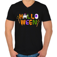 PRINTFASHION Halloween - Férfi V-nyakú póló - Fekete férfi póló