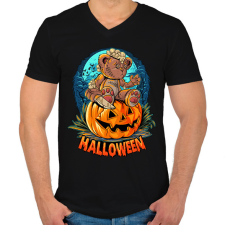 PRINTFASHION halloween - Férfi V-nyakú póló - Fekete férfi póló