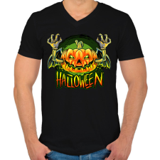 PRINTFASHION halloween - Férfi V-nyakú póló - Fekete férfi póló