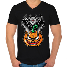 PRINTFASHION halloween - Férfi V-nyakú póló - Fekete
