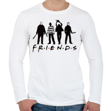 PRINTFASHION Halloween friends - Férfi hosszú ujjú póló - Fehér férfi póló