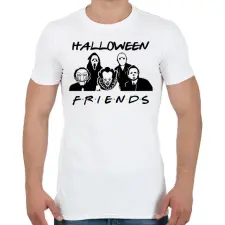 PRINTFASHION Halloween friends - Férfi póló - Fehér férfi póló