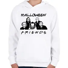 PRINTFASHION Halloween friends - Gyerek kapucnis pulóver - Fehér gyerek pulóver, kardigán