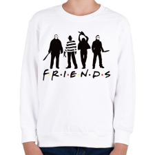 PRINTFASHION Halloween friends - Gyerek pulóver - Fehér gyerek pulóver, kardigán