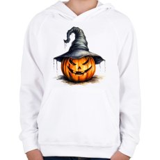 PRINTFASHION Halloween - Gyerek kapucnis pulóver - Fehér