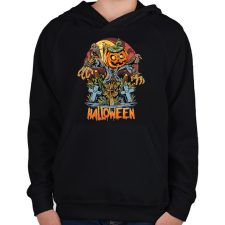 PRINTFASHION Halloween - Gyerek kapucnis pulóver - Fekete gyerek pulóver, kardigán