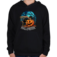 PRINTFASHION halloween - Gyerek kapucnis pulóver - Fekete gyerek pulóver, kardigán