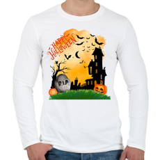 PRINTFASHION Halloween-i borzongás - Férfi hosszú ujjú póló - Fehér