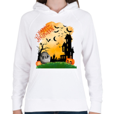 PRINTFASHION Halloween-i borzongás - Női kapucnis pulóver - Fehér