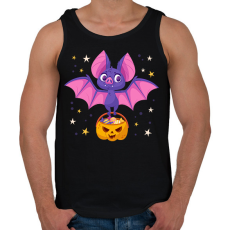 PRINTFASHION Halloween-i denevér - Férfi atléta - Fekete