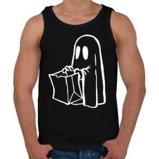 PRINTFASHION Halloween-i szellem - Férfi atléta - Fekete