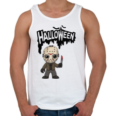 PRINTFASHION Halloween Jason Voorhees - Férfi atléta - Fehér