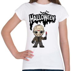 PRINTFASHION Halloween Jason Voorhees - Női póló - Fehér
