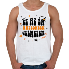 PRINTFASHION Halloween jelmez - Férfi atléta - Fehér atléta, trikó