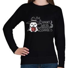 PRINTFASHION halloween kávészellem - Női pulóver - Fekete női pulóver, kardigán