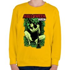 PRINTFASHION Halloween királynő - Gyerek pulóver - Sárga gyerek pulóver, kardigán