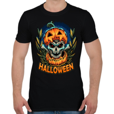 PRINTFASHION Halloween koponya tökben - Férfi póló - Fekete