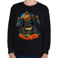 PRINTFASHION Halloween madárijesztő - Gyerek pulóver - Fekete