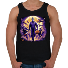 PRINTFASHION Halloween Michael Myers - Férfi atléta - Fekete