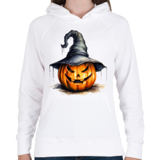 PRINTFASHION Halloween - Női kapucnis pulóver - Fehér