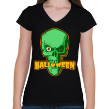 PRINTFASHION Halloween - Női V-nyakú póló - Fekete női póló