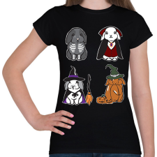 PRINTFASHION halloween nyuszik - Női póló - Fekete női póló