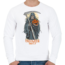 PRINTFASHION Halloween party csontváz - Férfi pulóver - Fehér férfi pulóver, kardigán