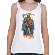 PRINTFASHION Halloween party csontváz - Női atléta - Fehér női trikó