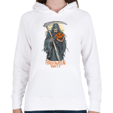 PRINTFASHION Halloween party csontváz - Női kapucnis pulóver - Fehér